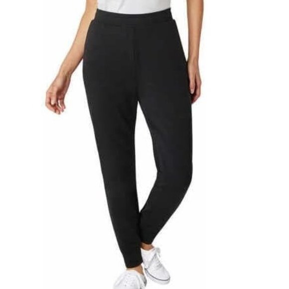 NWT Eddie Bauer Women's Fleece Lounge Jogger 2 Pack Clover/Black Size L $60 H370 - Picture 5 of 7